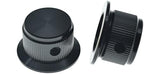 4-Pack Set Screw Style Aluminium Potentiometer Knobs 1/4" Universal Top Hat Knobs Bell Volume Tone Control Knobs for Guitar/Bass/AMPS/Preamps Black