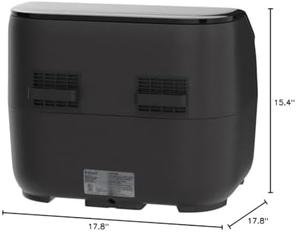Instant Pot Vortex Plus XL 8QT ClearCook Air Fryer, Clear Windows, Custom Programming, 8-in-1 Functions that Crisps, Broils, Roasts, Dehydrates, Bakes, Reheats, from the Makers of Instant Pot, Black