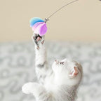JXFUKAL Cat Feather Toy Refills, 6Pcs Simulation Bird Mouse Bee Worm Feather Cat Lures Wand Attachment Toys Replacement for Kitty Kitten Indoor Cats Accessories