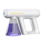GLGLMA Atomizer Sprayer, Electric Handheld Sprayer Disinfectant Fogger Gun Portable Rechargeable Sprayer Gun, Nano Atomizer for Home Office School Hotel White