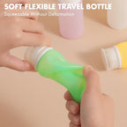 Muslish 21 Pack Leak Proof Silicone Travel Bottles Set, TSA Approved Containers for Toiletries, Travel Size Accessories and Shampoo Conditioner Bottles with Toiletry Bag (BPA Free)