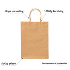 RACETOP 50Pcs 8x4.5x10.8 inch Brown Gift Bags with Handles, Paper Gift Bags, Kraft Paper Bags, Gift Bags Bulk, Craft Gift Bags, Retail Bags, Shopping Bags, Favor Bags