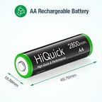 HiQuick 2800mAh AA Rechargeable Batteries High Capacity Performance, Per-charged 1.2V AA Batteries Pack of 8