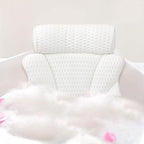 Bath Pillow for Tub, Bathtub Spa Pillow with Neck Head Back Support, Bath Cushion 5D Air Mesh Breathable Bath Pillow for Hot Tub with 6 Strong Suction Cups,Bath Tub Accessories Luxurious, White