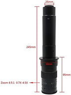 Microscope Accessories Kit for Adult Adjustable Magnification 300X 200X 180X 130X 120X Zoom C Mount Lens for HDMI VGA USB Industry Video Soldering Microscope Camera Accessory (Color : 130X)