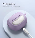 SURITCH Case Cover for Bose Ultra Open Earbuds(2024), Shockproof Protective Cover for Bose Ultra Open Wireless Ear Earbuds Charging Case Accessories with Carabiner, Purple