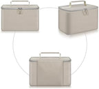 Digital Hand Mixer Carrying Bag for KitchenAid 5/6/ 7/9 Ultra Power Speed Hand Mixers, Portable Travel Storage Case Bag with Handle for Kitchen Aid Mixer Accessories (Box Only) (Beige)
