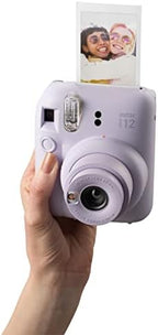 Fujifilm Instax Mini 12 Instant Camera Bundle with Fujifilm Instax Mini Instant Film Value Pack (60 Sheets) with Accessories Including Protective Case, Strap, Photo Album (Lilac Purple)