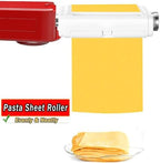 Pasta Maker Attachment for Kitchenaid Mixers, Noodle Maker 3 in 1 Set of Pasta Sheeter Fettuccine Cutter Spaghetti Cutter and Cleaning Brush, Kitchen aid Mixer Accessories White
