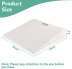 Big Hippo Wedge Pillow Memory Foam Cushion，Wedge Pillow for Sleeping and Acid Reflux, Leg, Neck Pain, Snoring, Removable Washable Cover (White 24"x22"x7.5")