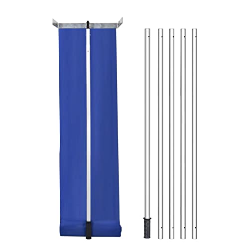 20 Feet Aluminum Snow Rake, with 17' Snow Slide, 5 Extension Tubes & Anti-Skid Handle, Telescoping Snow Removal Tool for Removing Snow, Leaves, Debris…