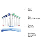 Replacement Toothbrush Heads for Oral B Braun, 8 Pack Professional Electric Toothbrush Heads, Precision Clean Brush Heads Refill Compatible with Oral-B 7000/Pro 1000/9600/ 5000/3000/8000 (8pack)