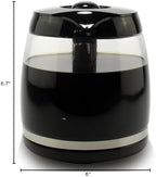 12-Cup Replacement Glass Carafe for Cuisinart Coffee Maker Models CHW-12, CHW-12P1, DCC-1100BK, DCC-1200, DCC-2650, DGB-550BK, DGB-550BK1 DGB-625BC, DGB-700BC, and SS-12 Part# DCC-1200PRC