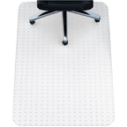 NINJA Easy Glide Office Chair Mat for Carpet Floors, Strong Slip Resistant Under Desk Floor Protector, Stay in Place Plastic Computer Mats for Rolling Work and Gaming Chairs, 29x47 Inch, Clear
