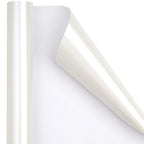RUSPEPA Off White Metallic Wrapping Paper - Solid Color Matte Paper Perfect for Wedding, Birthday, Christmas, Baby Shower - 17.5 Inches X 32.8 Feet