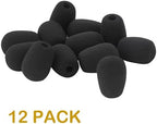 12 Pack Headset Microphone Windscreen Foam Cover Soft Comfortable and High-density Lapel Mic Covers Pop Filter Replacement Windshield for Headset Microphone