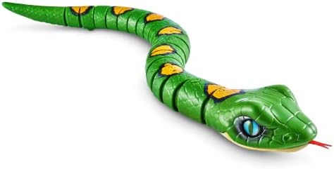 Robo Alive Slithering Snake Series 3 Green by ZURU Battery-Powered Robotic Light Up Reptile Toy That Moves (Green),7150B
