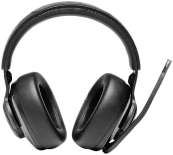 JBL Quantum 400 - USB over-ear gaming headset with game-chat balance dial, JBL QuantumSURROUND and DTS, Voice focus directional flip-up mic and memory foam ear cushions (Black)