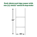 Trump Vance 2024 (F) 18x24" Yard Sign (Outdoor, Weatherproof Corrugated Plastic) Metal Stake Included, by M&R