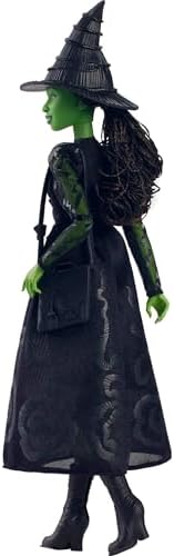 Mattel Universal Wicked Elphaba Fashion Doll & Accessories with Green Skin, Braided Black Hair, Posability & Removable Ballroom Look