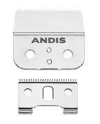Andis 04604 Outliner II Trimmer Replacement Blade – Made of Stainless and Carbon Steel, Close-Cutting Square Blade, Deep Tooth Blade for Crisp Outlines & Designs - for GO & GTO Trimmers, Silver