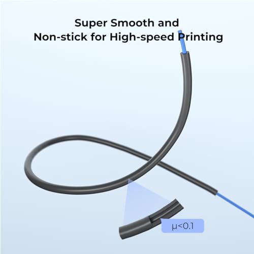 2024 Ultra-Smooth PTFE Tube Official Teflon Tube Bowden Tubing 1M for 1.75mm Filament 3D Printer Replacement Part Ender 3 Accessories Include Nozzle*4,PC4-M6 and PC4-M10 Pneumatic Fitting