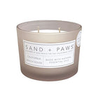 Sand + Paws Scented Candle - California Beach Houses –Luxurious Air Freshening Jar Candles Neutralize pet Odors and Enhance Home décor – 100% Cotton Lead-Free wicks-12oz