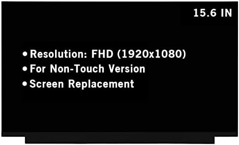 15.6" Screen Replacement for NT156FHM-N61 NT156FHM-N61 V8.0 B156HTN06.1 NT156FHM-N62 V8.1 TV156FHM-NH1 N156HGA-EA3 FHD 1920x1080 30Pin LED LCD Display Screen Panel