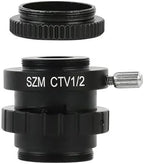 Microscope Accessories Kit SZM CTV 1/2 1/3 1X 0.3X 0.5X Adapter C Mount Lens Simul Ring Trinocular Stereo Microscope Microscope Slides (Color : SZMCTV 1-2)
