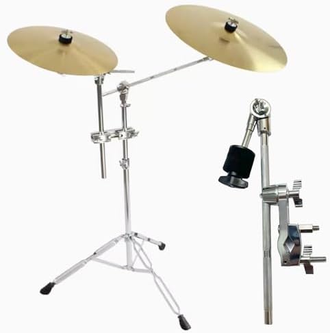 Cymbal Stand Holder Clamp, Drum Cymbal Arm Cymbal Stand Extension Arm, 33cm Mount Cymbal Clip Drum Stand Clamp Cymbal Boom Arm with Clamp Holder Bracket, Percussion Instrument Accessories