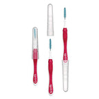 GUM Proxabrush Go-Betweens - Moderate, Interdental Brushes Between Teeth, Dental Picks for Plaque Removal, Safe for Braces & Dental Devices, 10ct (4Pk)
