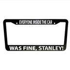 1pc - The Office Funny Black Plastic or Aluminum License Plate Frame Truck Car Van Décor Car Accessories Meme Gifts Auto Parts (Chrome Graphics, Plastic Frame)