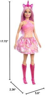 Barbie Unicorn Doll with Pink Fantasy Hair, Colorful Outfit & Unicorn-Themed Accessories