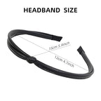 WOVOWOVO 5 Pcs Thin Leather Headbands for Women, Cute Knotted Head Bands for Women’s Hair Womens Headbands Fashion Black Brown White Headbands for Girls Womens Hair Accessories
