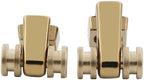Pack of 2 Brass Roller String Retainer for Electric Guitar String Guide Roller String Trees Compatible with Start Tele Telecaster Electric Guitar String Parts Replacement Gold