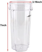Anbige Replacement Parts for Ninja Blender, 16oz Cup with Lid Compatible with Ninja BL770 BL660 BL810 QB3000 All Pro 4 Tab Blenders (2 cups + 2 sip&seal lids)
