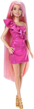 Barbie Fun & Fancy Set, Fashion Doll with Extra-Long Color-Streaked Blonde Hair, Clothes & Styling Accessories