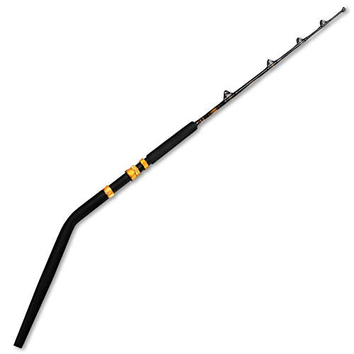 Fiblink Bent Butt Fishing Rod 2-Piece Saltwater Offshore Trolling Rod Big Game Roller Rod Conventional Boat Fishing Pole (Length: 5')