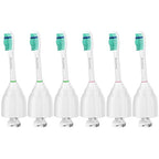 Brushmo Replacement Toothbrush Heads for Philips Sonicare E-Series HX7022/66, Fits Sonicare Essence, Xtreme, Elite, Advance, and CleanCare Electric Toothbrush, 6 Pack