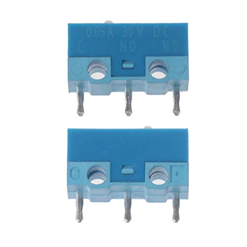 Kamonda 5pieces Original HUANO White Dot Blue Shell 0.74N Mouse Micro Switch Silver Alloy Contacts 20 Millions Lifetime Original HUANO White Dot Blue Shell Mouse Micro Switches