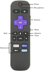 Replacement OEM RC-FA5 / RC-GZ1 Universal Streaming Stick Remote Control for Roku Stick RC-GZ1. with Voice. Works with HDMI Streaming Stick, Streaming Players, TVS. Replaces RC-GZ1. [RF]