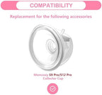 Hands-Free Milk Collection Cups Compatible with Momcozy Wearable S9 Pro|S12 Pro and Most Electric Breast Pump,Zomee/Spectra/Medela Breast Pump Collection Parts, Accessories Replacement (17mm 2Pc)