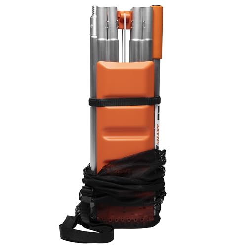 EZ Smart Snow Roof Rake, Adjustable 36IN Blade V-Blade Technology, Prevents Ice Dams, 21ft Reach Pole Included, Quick Assembly, Carrying Bag Included, NO wheels or sharpe edge to damage your shingles.