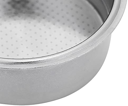 Stainless Steel Coffee Filter, Double Cup Coffee 51mm Porous Filter Basket Reusable Double Layer Pressurized Espresso Maker Accessories for Breville Portafilter