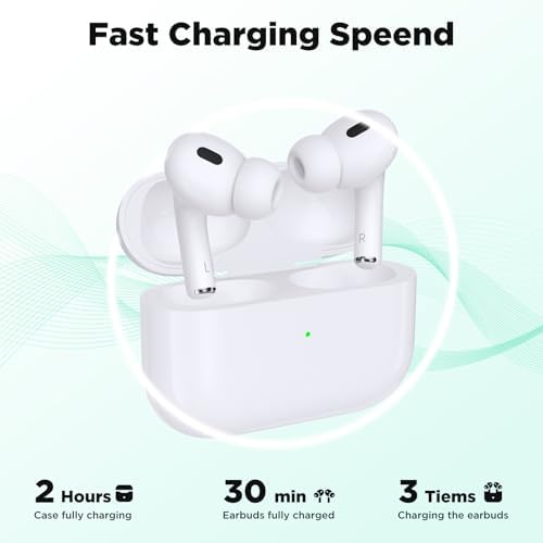 Compatible with AirPod Pro 1st and 2nd Charging Case Replacement, Bluetooth Pairing Sync Button with Built-in 660 mAh Battery, No Earbuds (Type-C Port)