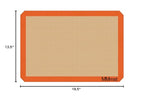 MMmat Silicone Baking Mats - Best German Silicone - Non Slip Silicone Baking Sheet, Non Stick Reusable Silicone Mats for Baking, Oven Liner, Counter Mat - 3/4 Sheet Baking Mat for Oven