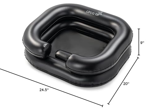 Circa Air Inflatable Hair Washing Basin for Bedridden, Portable Shampoo Bowl for Home, Mobile Hair Washing Station, Portable Sink for Washing Hair in Bed, Elderly Aid Hair Wash Tray, Loc Detox Tub