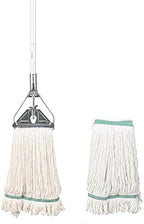 OFO Loop-End String Mop, Heavy Duty Commercial Industrial Mop with Extra Mop Head Replacement. Metal Head Mop with 59Inch Handle for Floor Cleaning