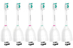 Aoremon Replacement Toothbrush Heads Compatible with Philips sonicare E-Series, 6 Pack Replacement Brush Heads Come with Caps