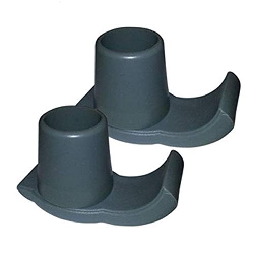Tulimed Gray Walker Ski Glides, Universal Fit, Easy to Use Rubber Walker Glides, Universal 1" Replacement Glide Caps, Heavy Duty Coaster Skis for Medical Walkers 1 Pair(2)